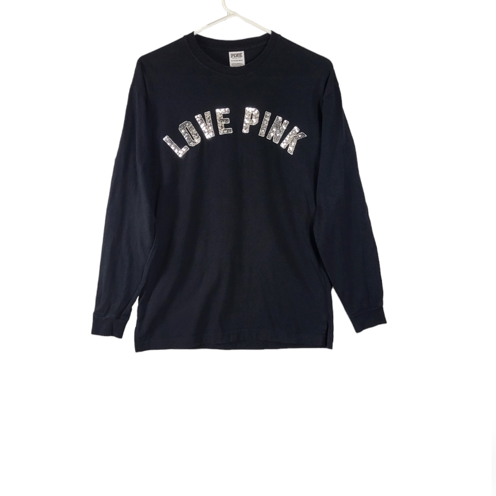 Pink Victoria's Secret women's black, gray long sleeve knit tee size XS